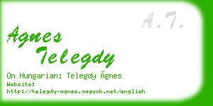 agnes telegdy business card